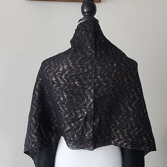 Saldarini Écharpe Laine Second Hand Fleurs Italie Saldarini Wool Scarf